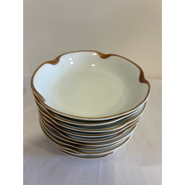 Vintage Haviland & Co. Limoges Gold Rim Bowls - Set of 10 For Sale - Image 9 of 12
