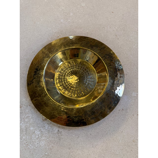 Italian Hammered Brass Centerpiece Bowl, 1970s For Sale In Los Angeles - Image 6 of 6