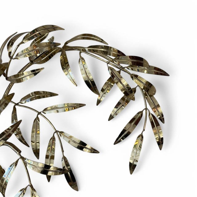 1970s Golden Leaves Wall Lamp by Hans Kögl, 1970s For Sale - Image 5 of 9