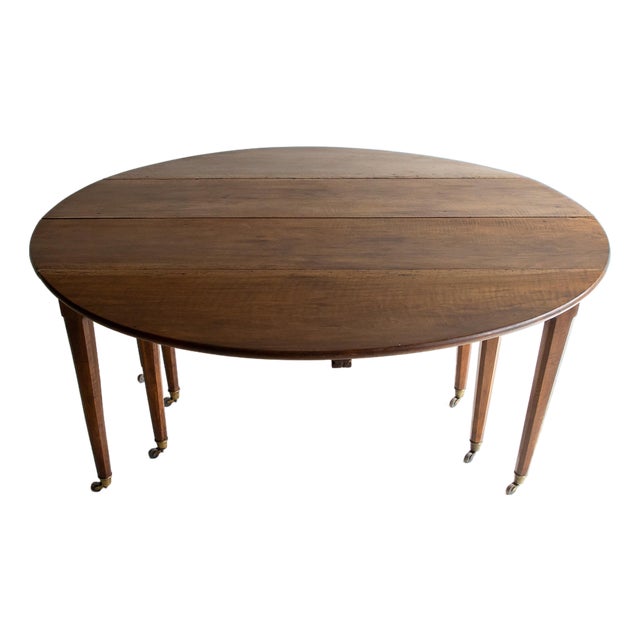 18th Century Drop Leaf Directoire Dining Table For Sale