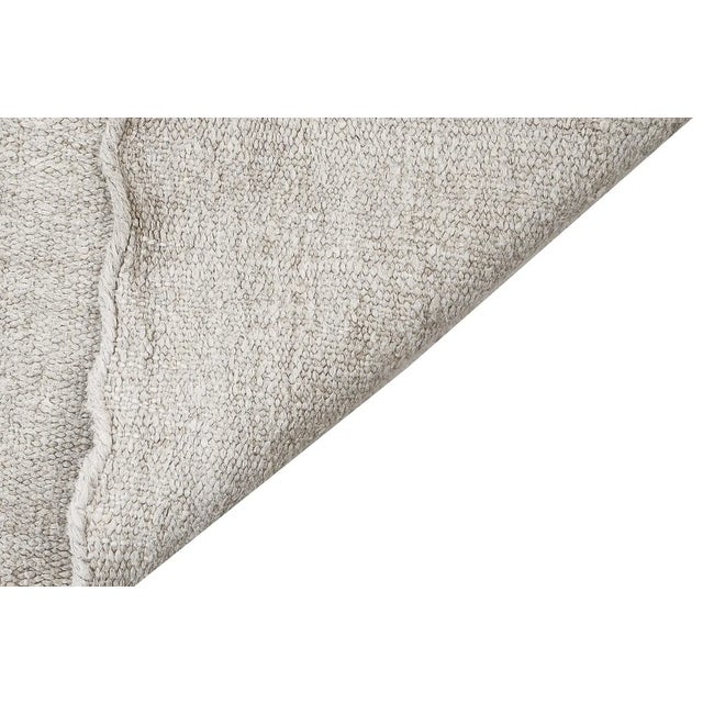 Mid 20th Century Mid 20th Century Vintage White Hemp Kilim Rug For Sale - Image 5 of 7