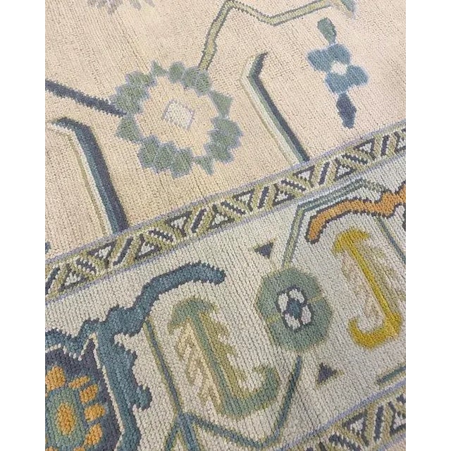 Not Yet Made - Made To Order Modern Handknotted Oushak Rug in Blue, Marigold & Sage, 6' x 9' For Sale - Image 5 of 10