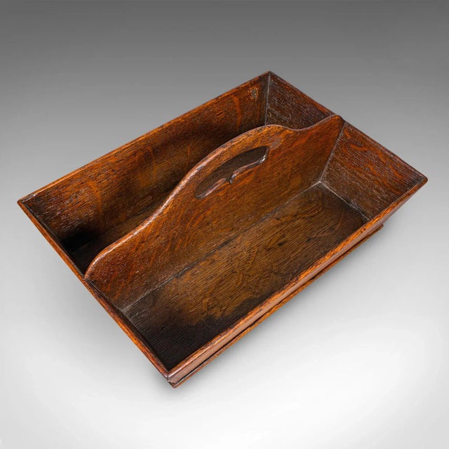 Antique Ladies Country Kitchen Work Box, English, Oak, Garden Trug, Victorian For Sale - Image 6 of 9