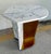 Modern Jonathan Charles Modern Carrara Marble and Brass Fusion Accent Table For Sale - Image 3 of 7