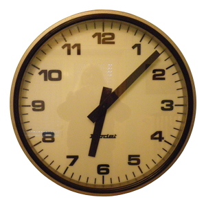 Large Model Bodet Station Clock in Steel Frame, 1970s