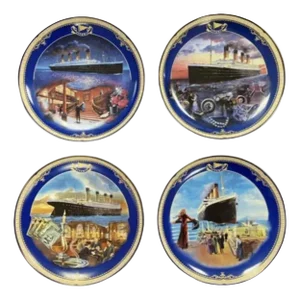 Vintage Collectable Titanic Plates from Bradford Exchange, Set of 4