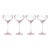 Contemporary Malden 4-Piece Set Optic Cocktail Glasses, Pink For Sale - Image 3 of 3