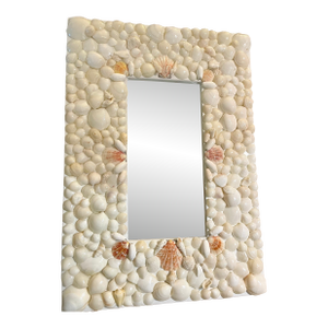 Stunning Handmade Seashell Mirror 13.5" X 19"