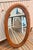 Farmhouse Vintage 1980s Oval Oak Wall Mirror With Walnut Stain, 32.5” X 19” For Sale - Image 3 of 7