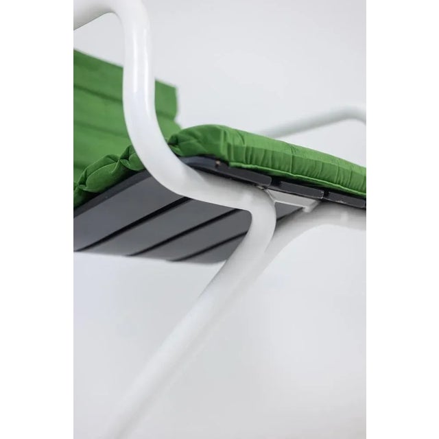 Desk Armchairs in White Lacquered Metal and Velvet, 1970s, Set of 6 For Sale - Image 6 of 11