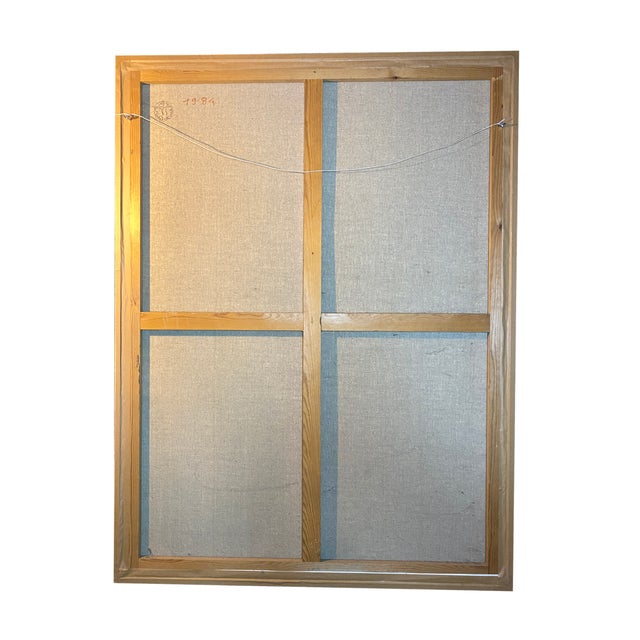 Jean-Claude Schenk, Very Large Constructivist Painting Measuring 135cm x 100cm, in Very Good conditions. Designed 1980 to...