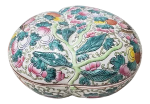 Mid 20th Century Chinese Porcelain Container With Lid