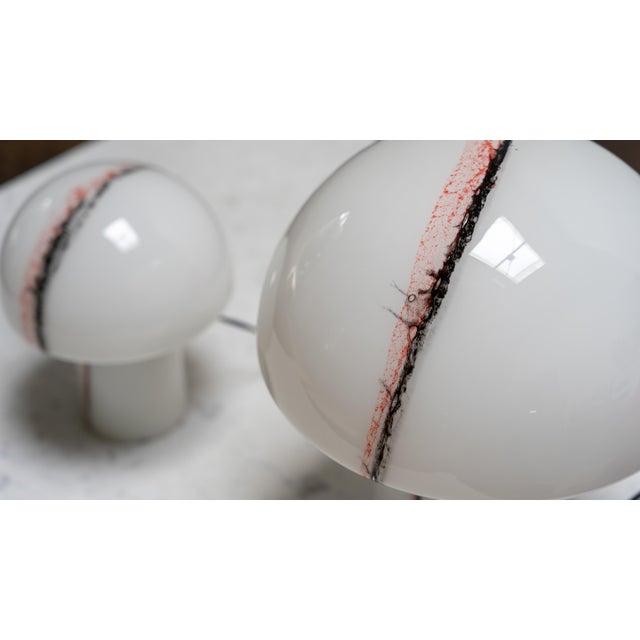 Lido Glass Mushroom Table Lamps from Peill & Putzler, Germany 1970s, Set of 2 For Sale - Image 6 of 14