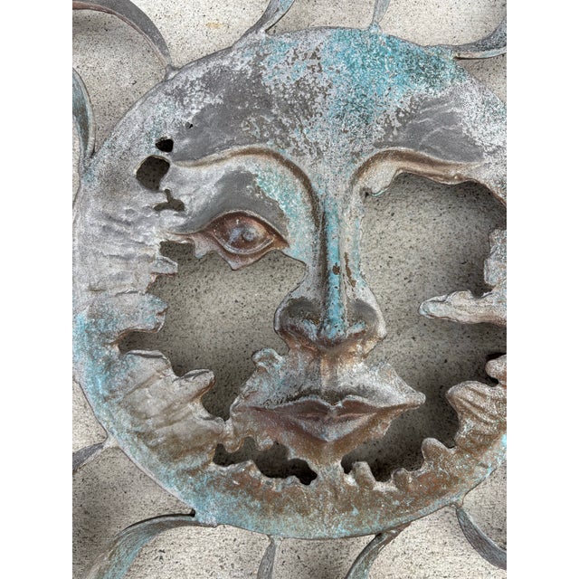 1980s Tom Torrens Large Cast Aluminum Sun For Sale - Image 4 of 11
