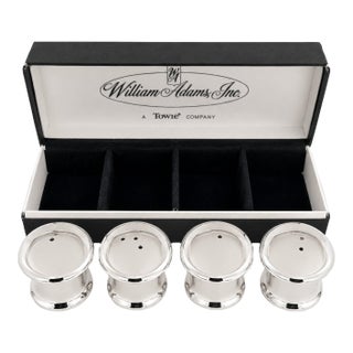 Vintage Towle Silverplate Mushroom Salt & Pepper Shakers, 2 Sets For Sale