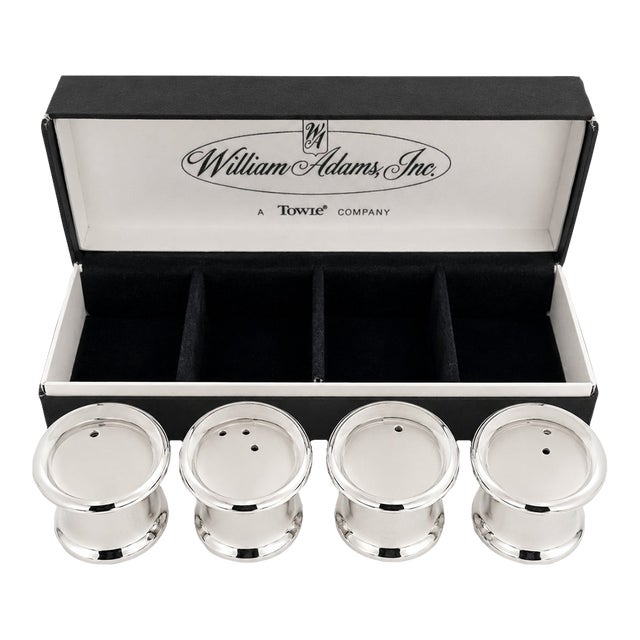 Vintage Towle Silverplate Mushroom Salt & Pepper Shakers, 2 Sets For Sale