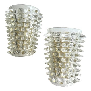 Italian Murano Glass Spikes Scenographic Wall Sconces by Simoeng For Sale