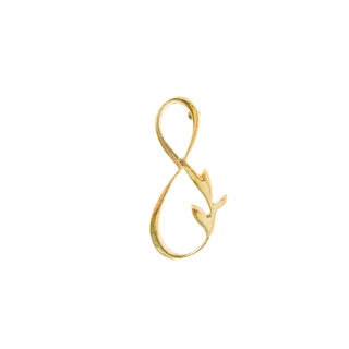 Leaf Flourish Brass House Number, 8 For Sale