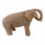 Vintage Hand Carved Wood Elephant With Tusks For Sale