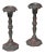 Antique Victorian Cast Iron Floral Candleholders - a Pair For Sale