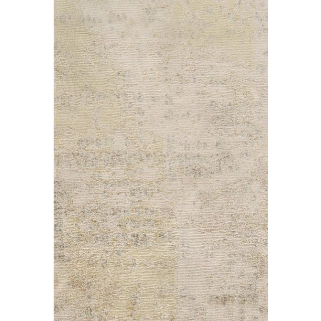 Modern 2010s Rug & Kilim’s Abstract Runner in Silver-Gray With Ivory Tones For Sale - Image 3 of 7