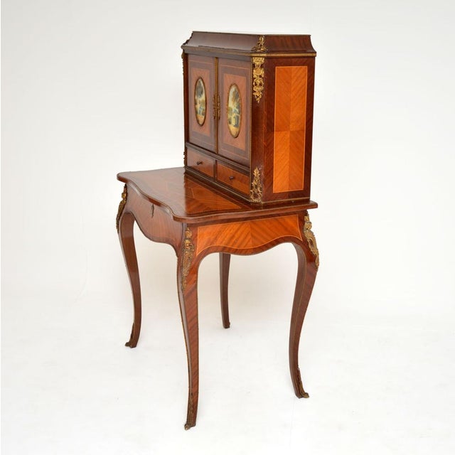 French Ormolu Mounted Writing Desk, 1930s For Sale - Image 4 of 11