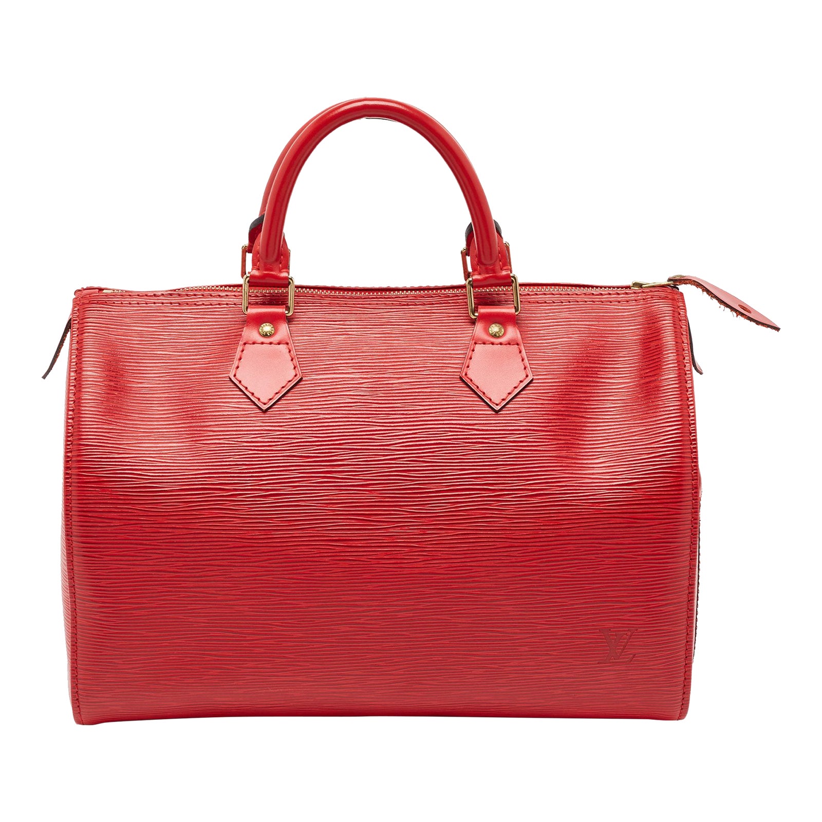Louis Vuitton Red Epi Leather Speedy 30 Bag | Chairish