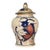 Blue & White Porcelain Ginger Jar With Red Fish Motif & Crackle Glaze, 6.3" For Sale