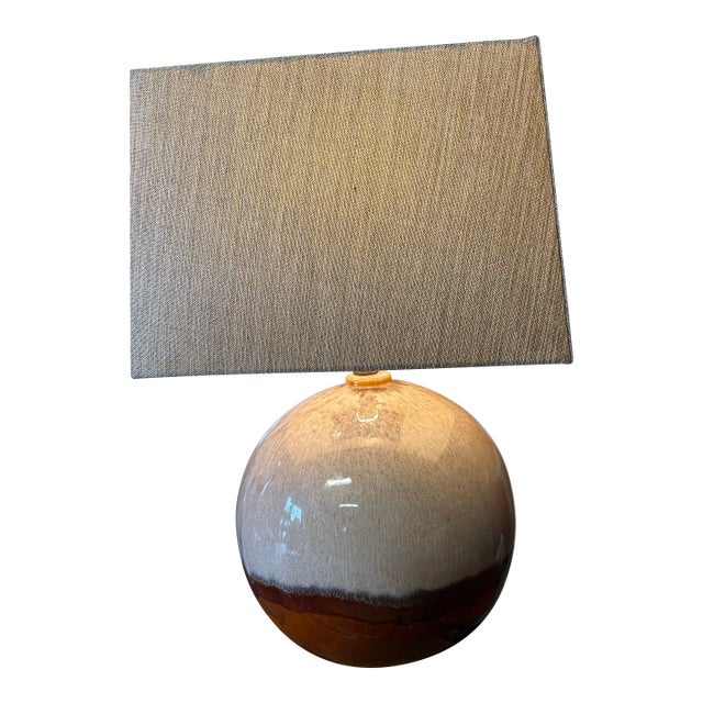 1990s Modern Ceramic Sphere Table Lamp For Sale