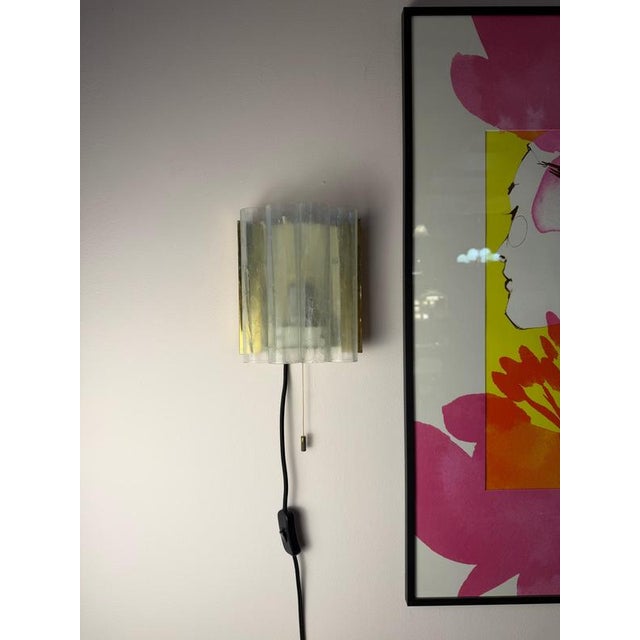 Metal Wall Lamp in Frosted Glass and Brass from Doria, 1960s For Sale - Image 7 of 11