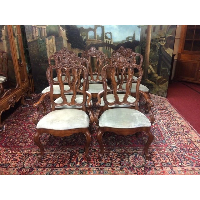 1990s Vintage Dining Chairs, Century Furniture, Set of Ten For Sale - Image 5 of 11