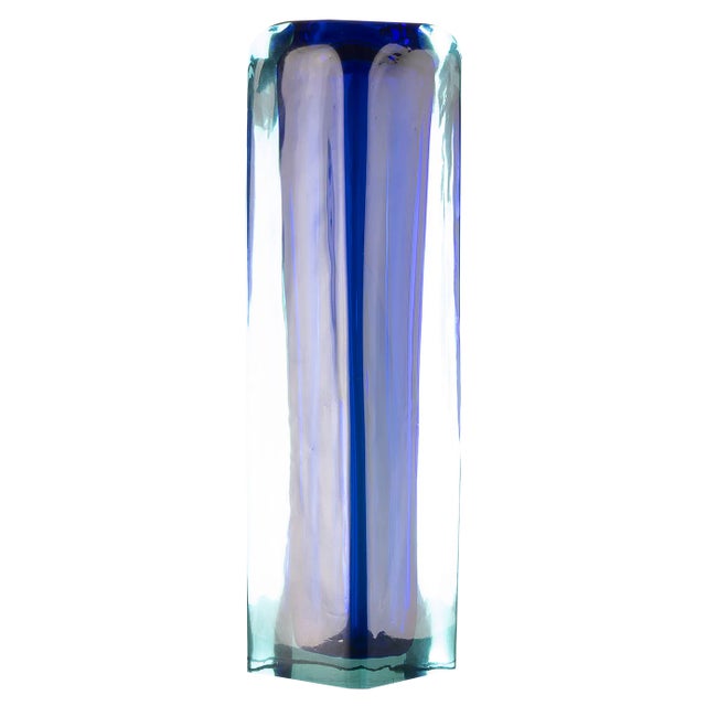 Sommerso Murano Glass Vase from Cenedese, 1960s For Sale