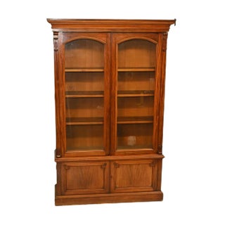 Victorian Library Bookcase Cabinet in Mahogany, 1840 For Sale