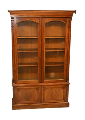 Victorian Library Bookcase Cabinet in Mahogany, 1840