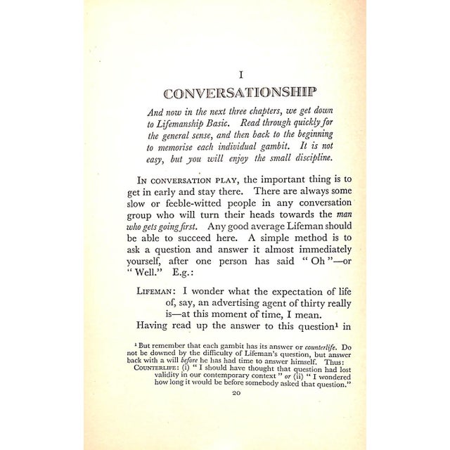 "Lifemanship With a Summary of Recent Researches in Gamesmanship" 1951 Potter, Stephen For Sale - Image 4 of 8