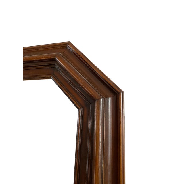 Mid-Century Modern Scandinavian Octagonal Wooden Mirror, 1960s For Sale - Image 3 of 6