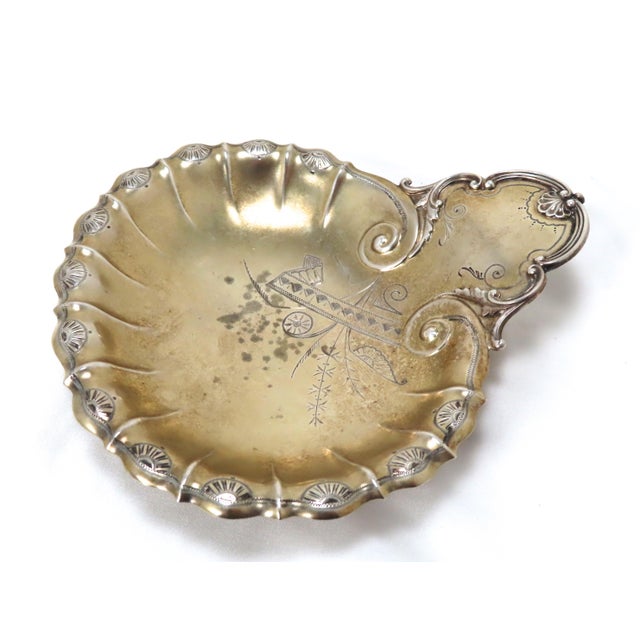 Antique American Victorian Rococo Revival Sterling Silver Trinket Tray For Sale In Boston - Image 6 of 13
