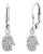 14k White Gold Diamond Hamsa Lever Back Earrings Symbolic Timeless Protection, A Pair For Sale