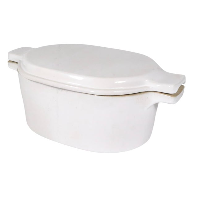 Ceramic Vintage Bennington Potters Oval Lidded Casserole Baker by Davud Gil 1856 For Sale - Image 7 of 10