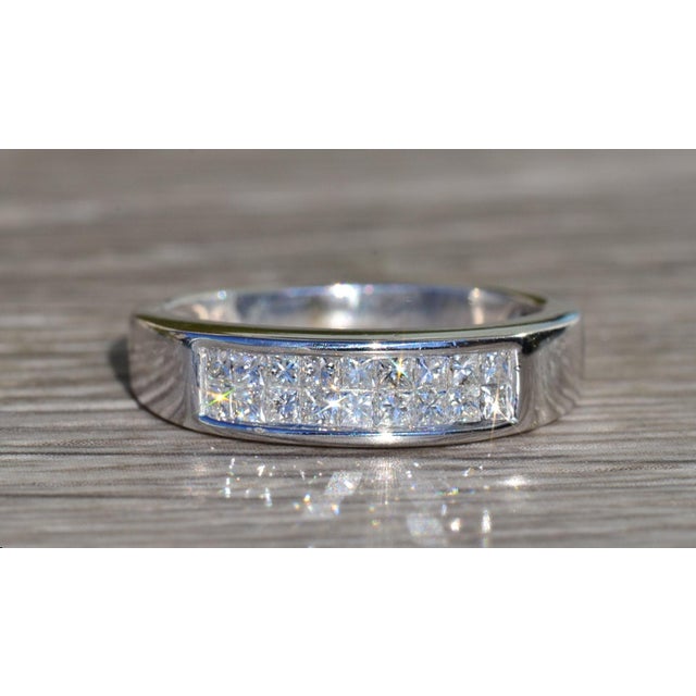 Silver The Triana: Ladies 14K White Gold Wedding Band set with 0.36 CTW Diamonds For Sale - Image 8 of 10