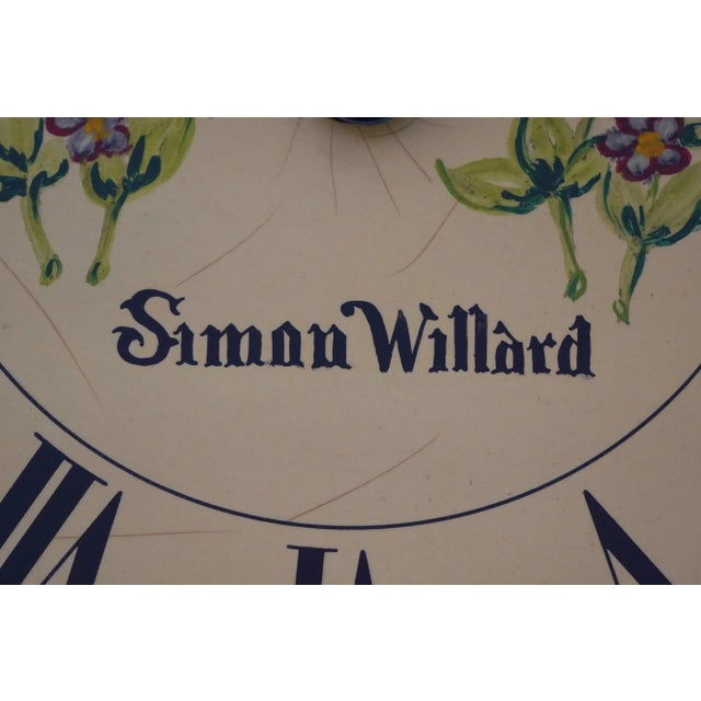 Colonial Simon Willard Federal Inlaid Mahogany Grandfather Clock For Sale - Image 9 of 18