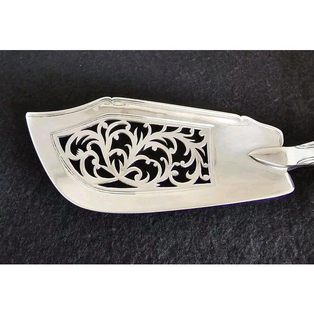 A substantial early Victorian sterling silver fish slice or server by William Eaton, fully hallmarked in London for 1841....