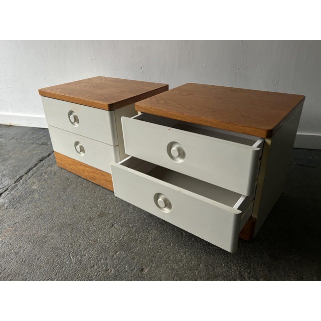 Mid-Century Teak and Formica Bedside Cabinets by Stag, 1960s, Set of 2 For Sale - Image 3 of 7