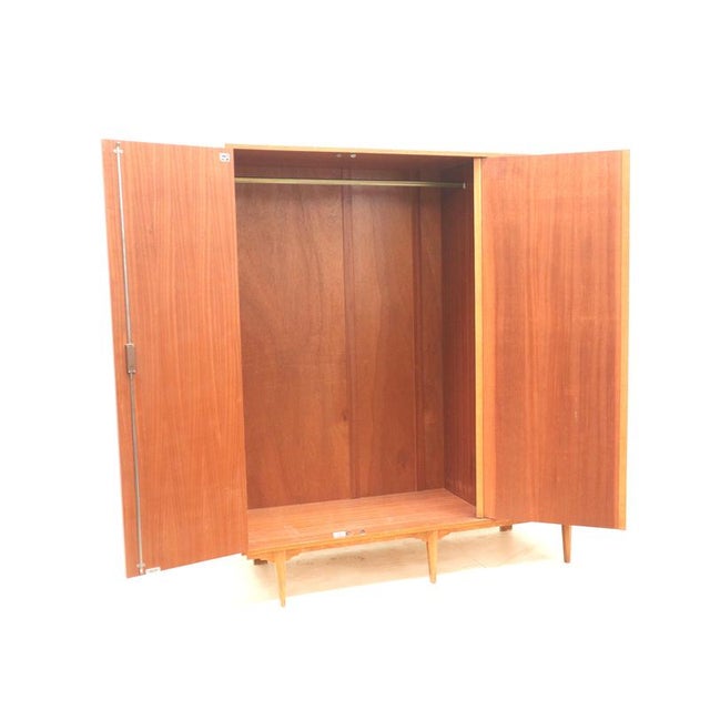 Wood Vintage Belgian 3-Door Wardrobe, 1960s For Sale - Image 7 of 9