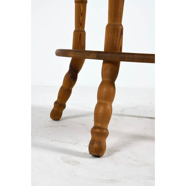 Brown Early 20th Century Pine Cricket Table From England For Sale - Image 8 of 9