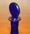 Antique Cobalt Blue Sherry Glass Decanter and Glasses, 1920s, Set of 3 For Sale - Image 6 of 17