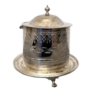 1950s Silverplate Biscuit Box
