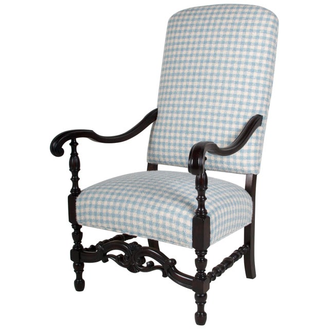 Late 19th Century Walnut Armchair, Ebony Finish Over Walnut For Sale - Image 12 of 12