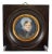 French Miniature Portrait, Woman in Lace Cap, Early 19th Century For Sale