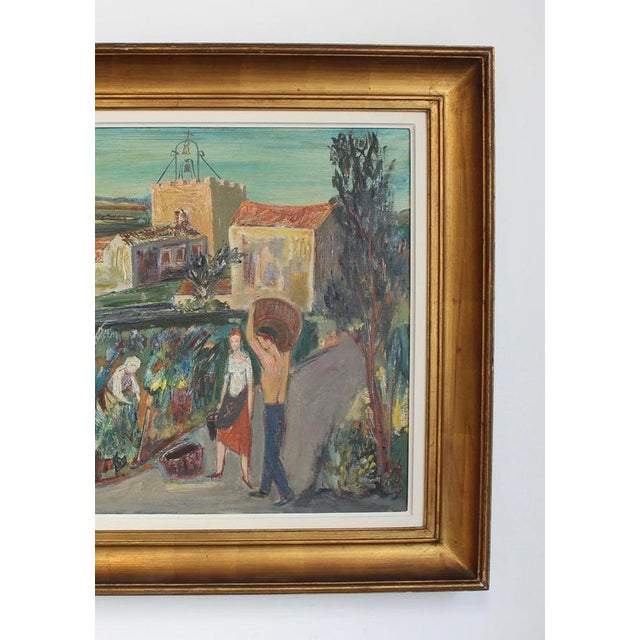 Paul Braig, Le Petit Village, 1950s, Oil on Canvas For Sale - Image 4 of 18